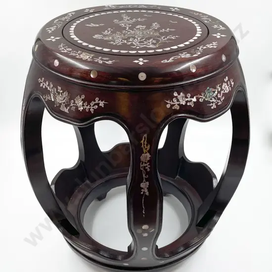 MOP Inlaid Chinese Stool