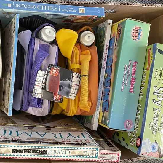 Box of Assorted Children's Games Etc.