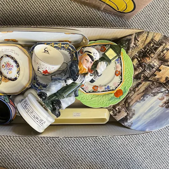 Box of Assorted Fancy China Etc.