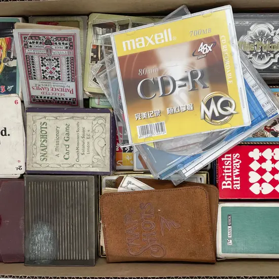 Box of Assorted Playing Cards Etc.