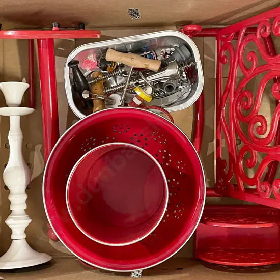 Box of Assorted Kitchenalia Etc.