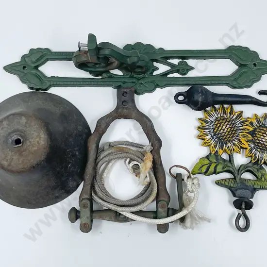 Vintage Cast Metal Hanging Doorbell