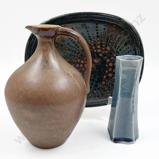 Temuka Jug Together With Two Other Pieces of NZ Pottery