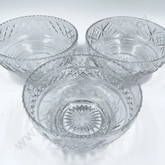Three Stuart Crystal Bowls
