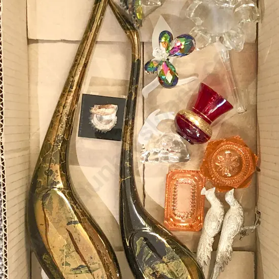 Box of Assorted Animal Ornaments Etc.