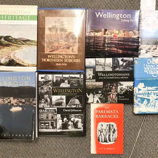 Nine Assorted NZ Historical Books and Booklets Incl. Wellington: A Pictoral History