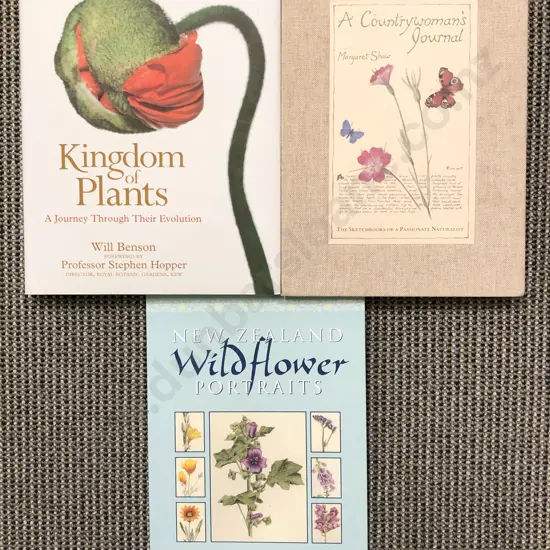 Three Assorted Books on Plants Incl. New Zealand Wildflower Portraits