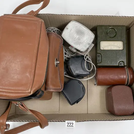 Box of Assorted Camera Accessories