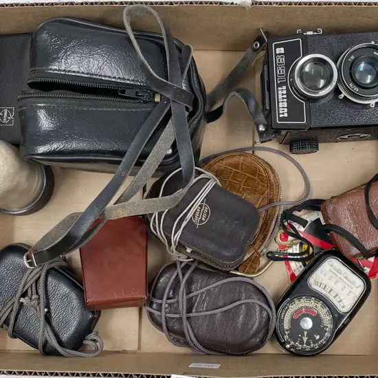 Box of Assorted Camera Accessories