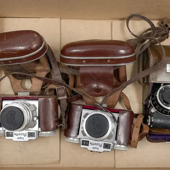 Box of Assorted Vintage Cameras