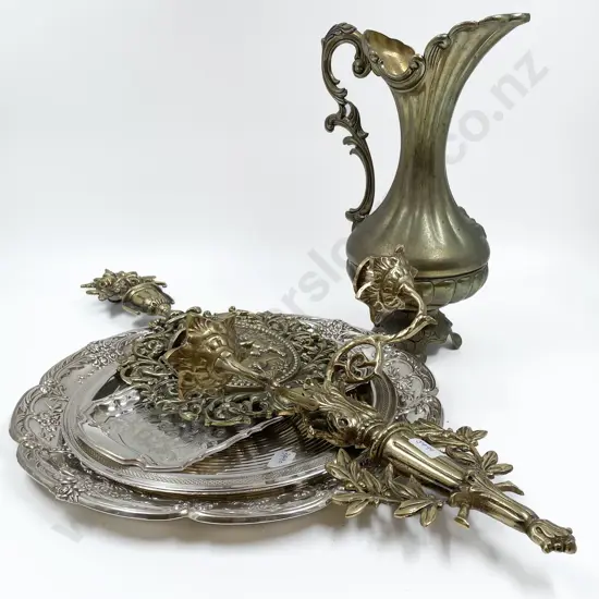 Cast Brass Wall Sconce Together With Assorted S/P Etc.