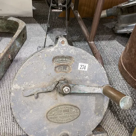 Vintage Sounding Machine Together With Oil Winch