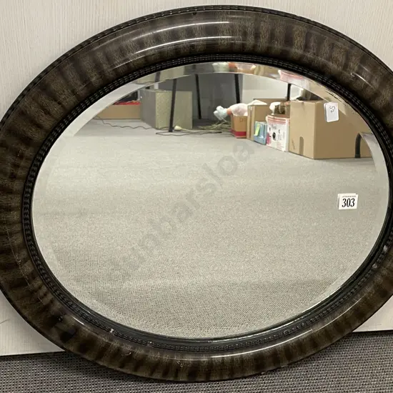 Oval Beveled Edge Wall Mirror