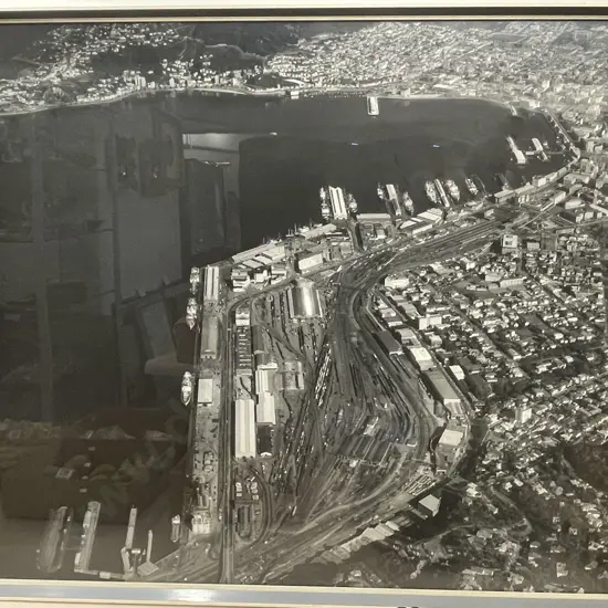 Vintage Photographic Print of Aerial View of Wellington