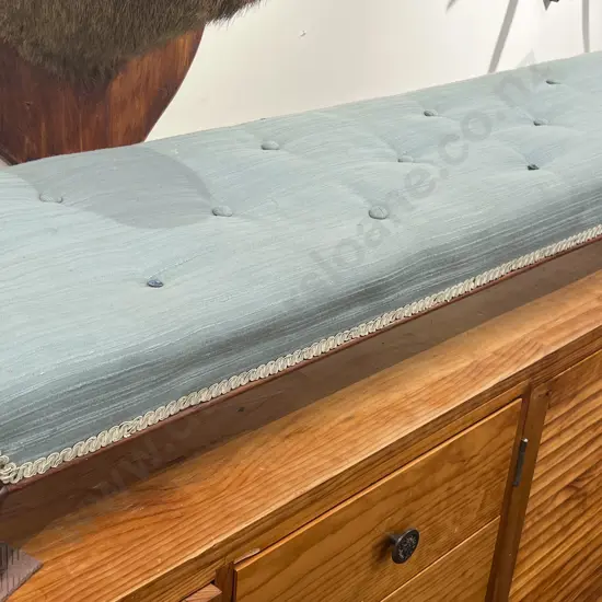 Victorian Buttoned Fender Stool (some missing buttons)