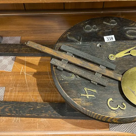 Oak Wall Clock With Pendulum