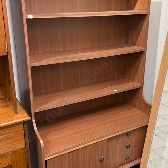 Bookcase Cabinet Together With Mid Century Style Desk and Assorted