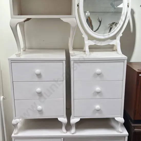 Five Piece White Painted Bedroom Suite