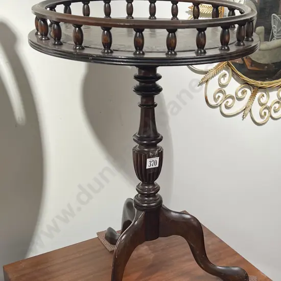 Tripod Based Wine Table With Gallery Top