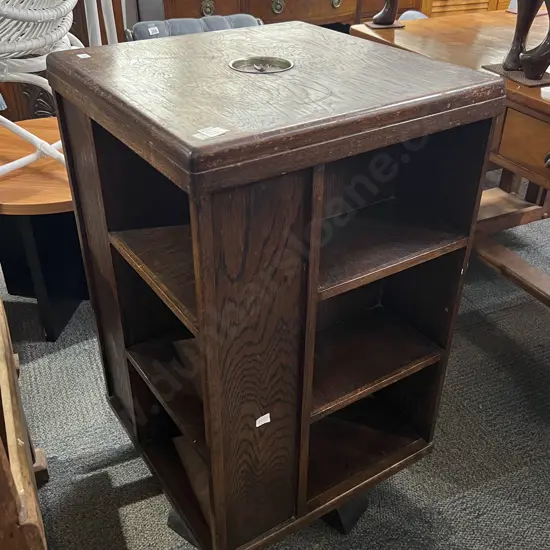 Oak Revolving Bookcase