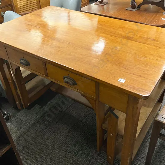 Rimu Desk With Book Shelves to Both Sides