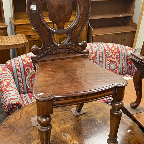 Victorian Carved Hall Chair