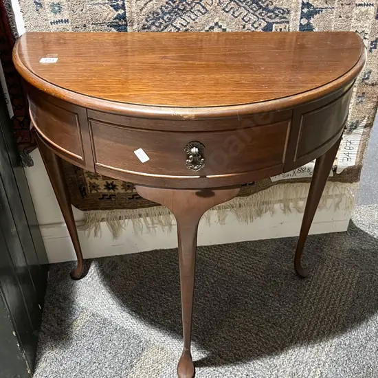 D Shaped Hall Table