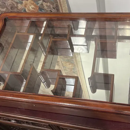 Mirror Backed Glazed Display Cabinet
