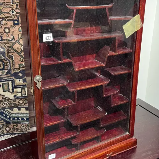 Glazed Door Chinese Style Display Cabinet