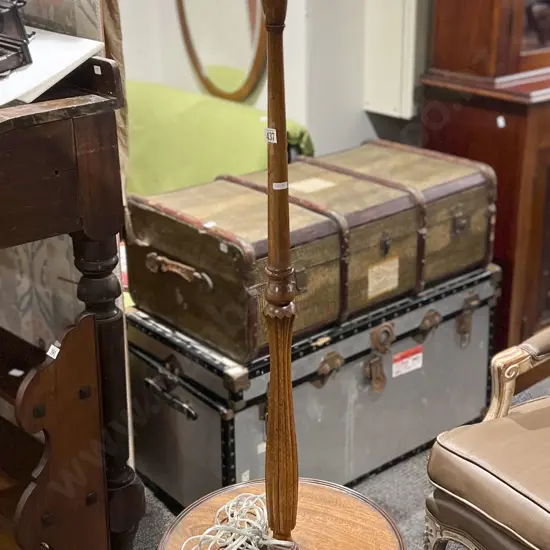 Standard Lamp and Shade With Circular Table Center