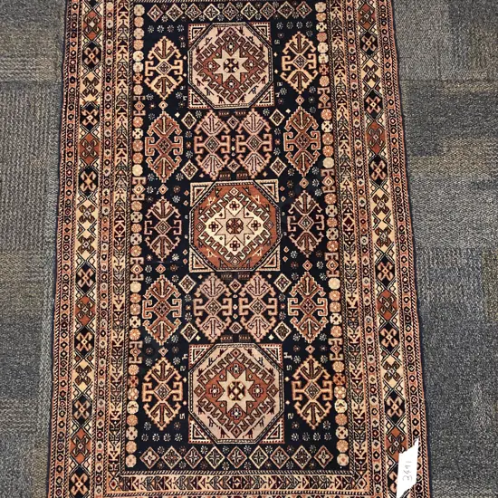 Antique Persian Rug with Geometric Design