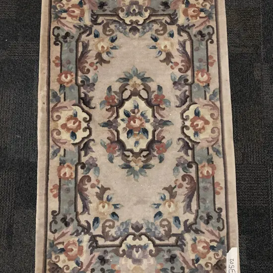 Chinese Floral Sculptured Rug