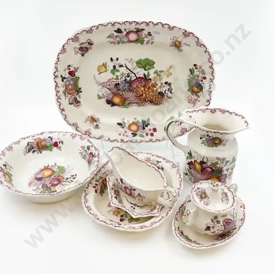 Eight Pieces of Assorted Mason's Dinner China