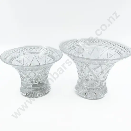 Graduated Pair of Stuart Crystal Vases