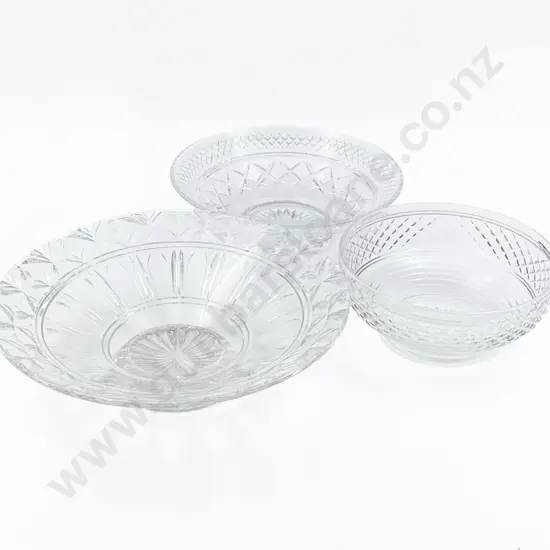 Three Stuart Crystal Bowls
