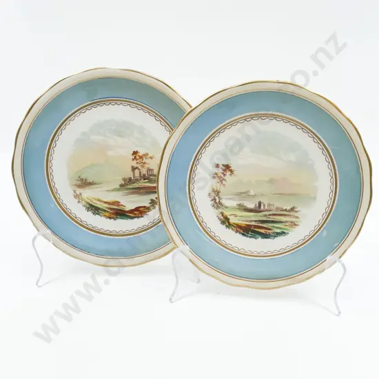 Five Hand Painted Fancy China Plates