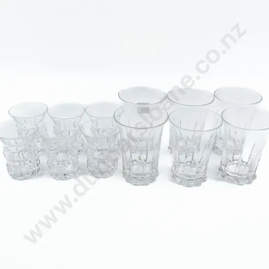 Six Stuart Crystal Tumblers Together with six others