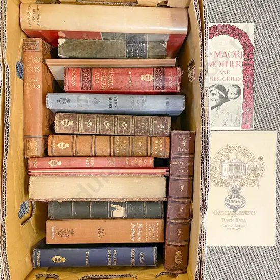 Box of Assorted Historical and Fiction Books Incl. Dickens