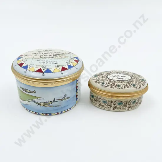 Two Halcyon Days Trinket Boxes Incl. "The Battle of Britain"