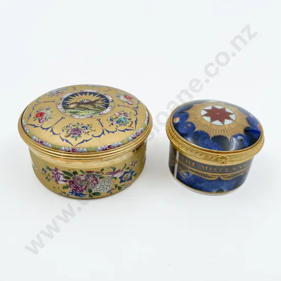 Two Halcyon Days Trinket Boxes "The Millennium" "Fath Ali Shah"