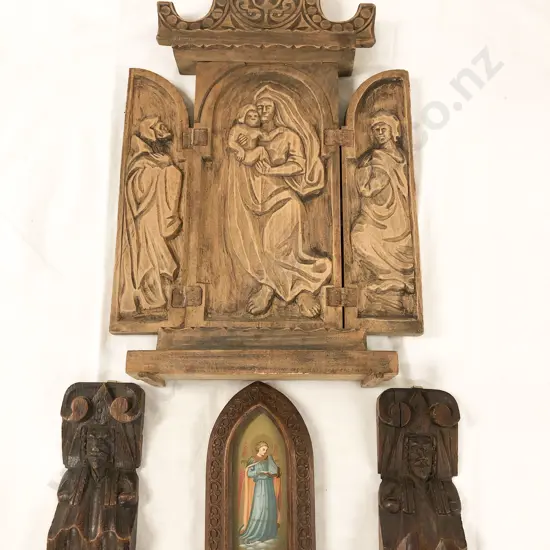 Small Quantity of Assorted Religious Woodware