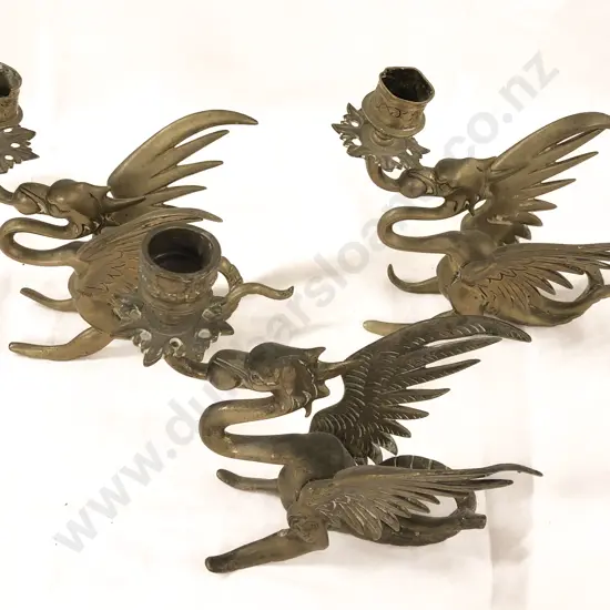 Three Dragon Form Candle Holders