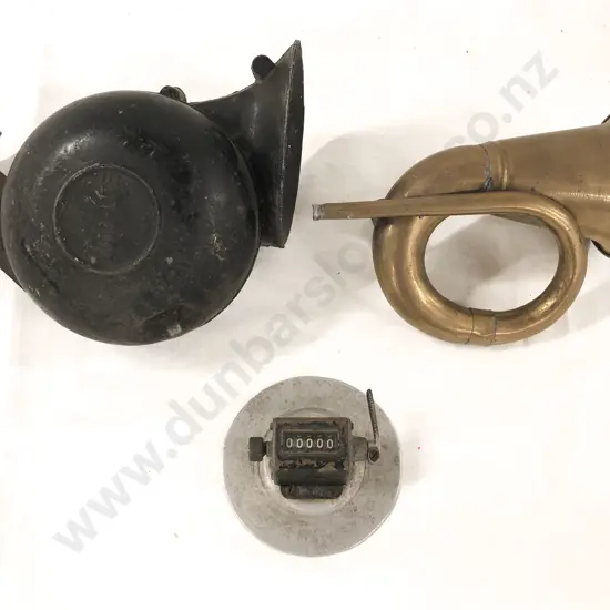 Two Vintage Car Horns Etc.
