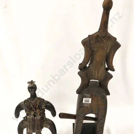Two Carved Tribal Figural Works