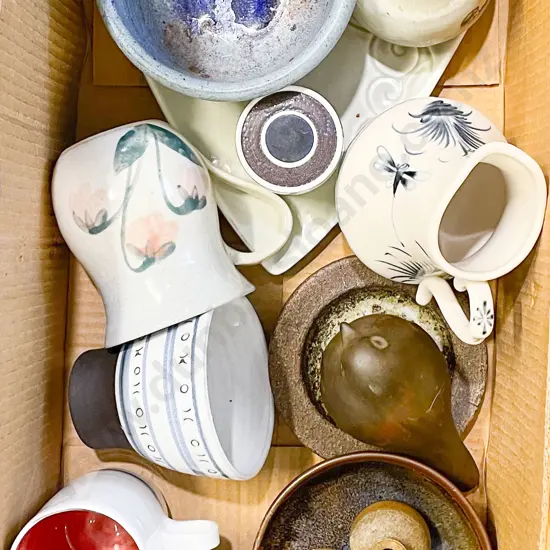 Box of Assorted Pottery and Ornaments