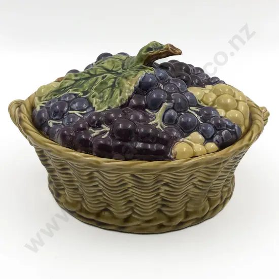 Sarreguemines Fruit Basket Form Lidded Dish