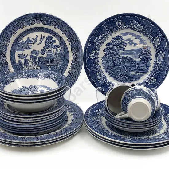 Quantity of Assorted Blue & White China