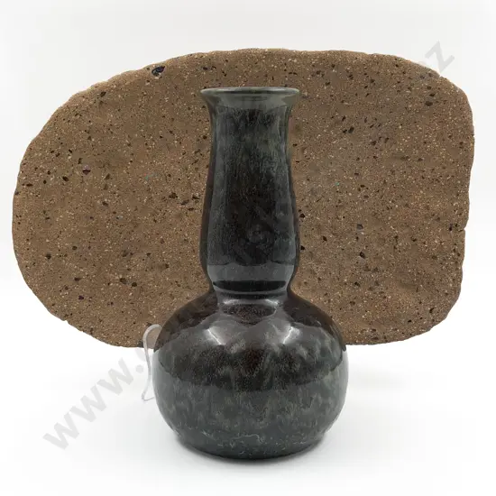 Glazed Pottery Vase Together With Pottery Platter