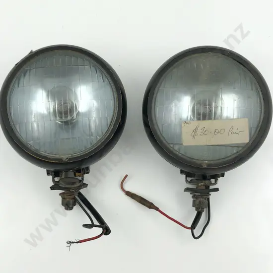 Pair of Vintage Automotive Lamps