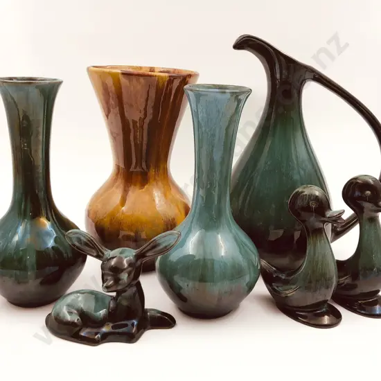 Seven Pieces of Assorted Blue Mountain Pottery